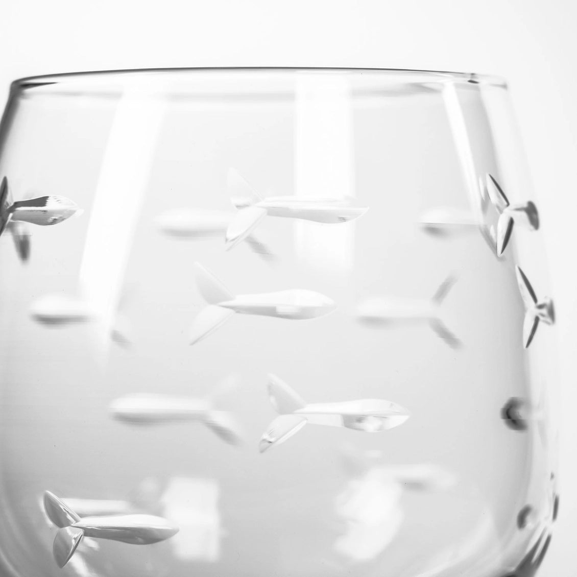 School of Fish White Wine Glass 18oz Set of 4