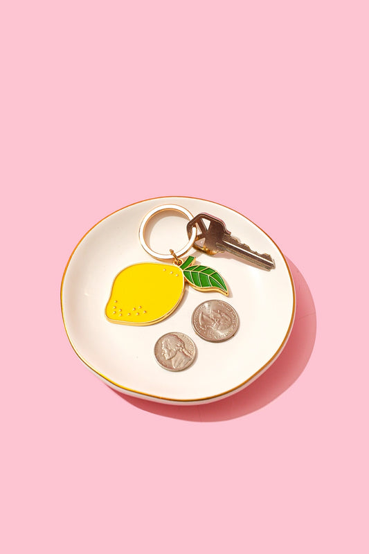 Lemon Enamel Keychain Bag Charm - NY Gift Boutique