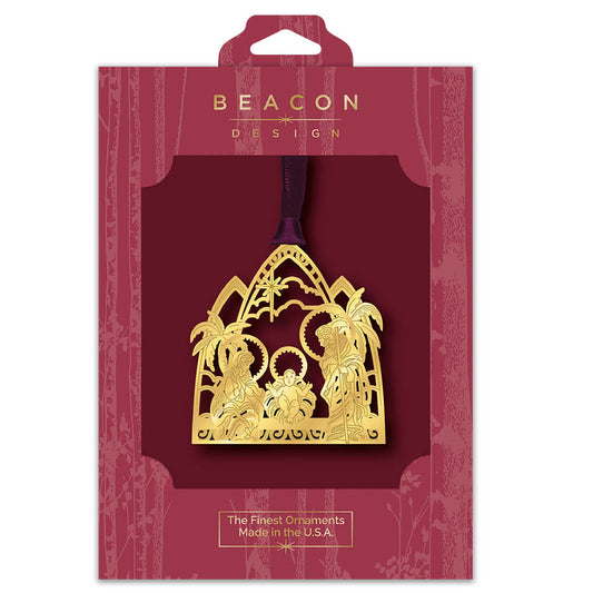 Nativity Brass Ornament - NY Gift Boutique