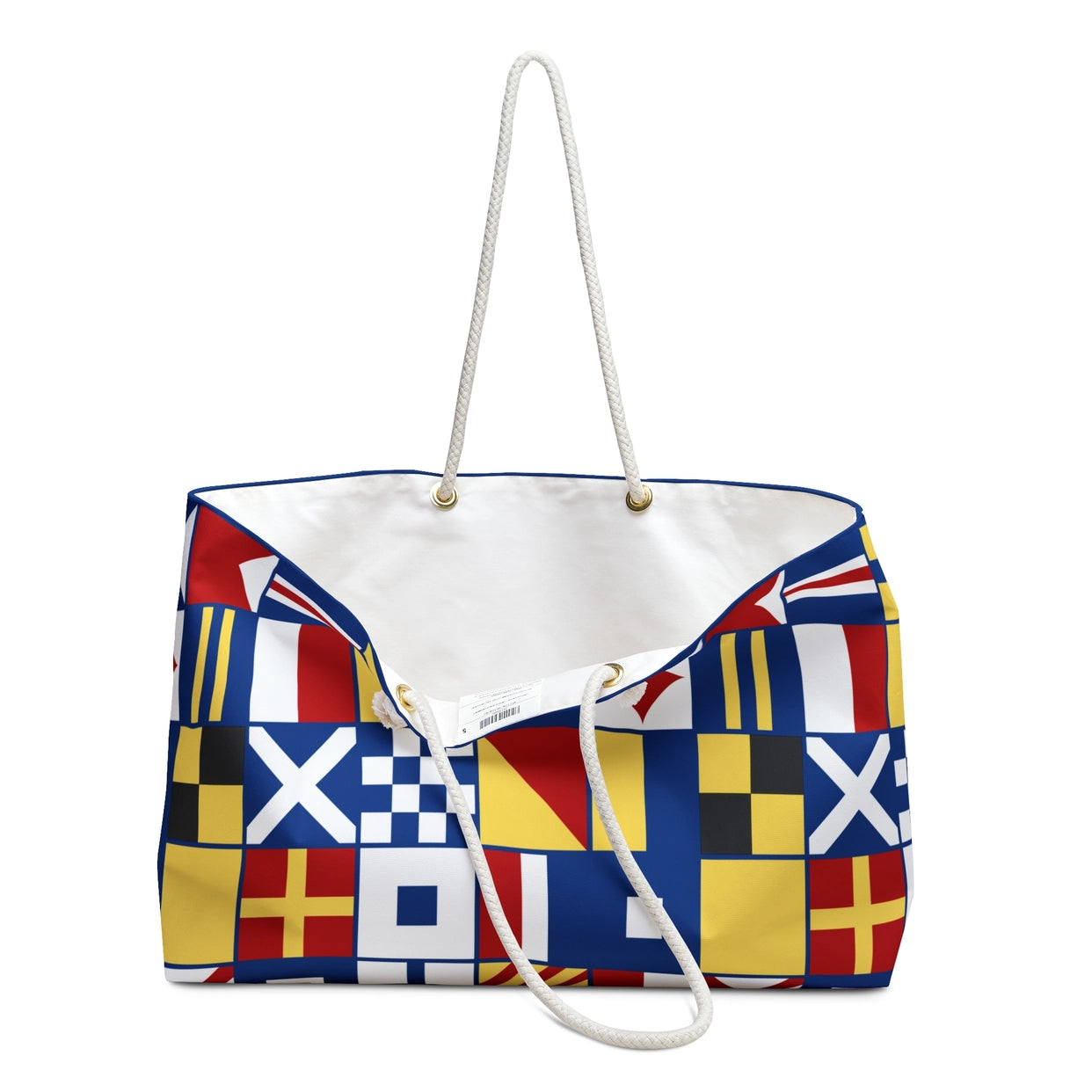 Nautical Signal Flag Beach Tote Bag