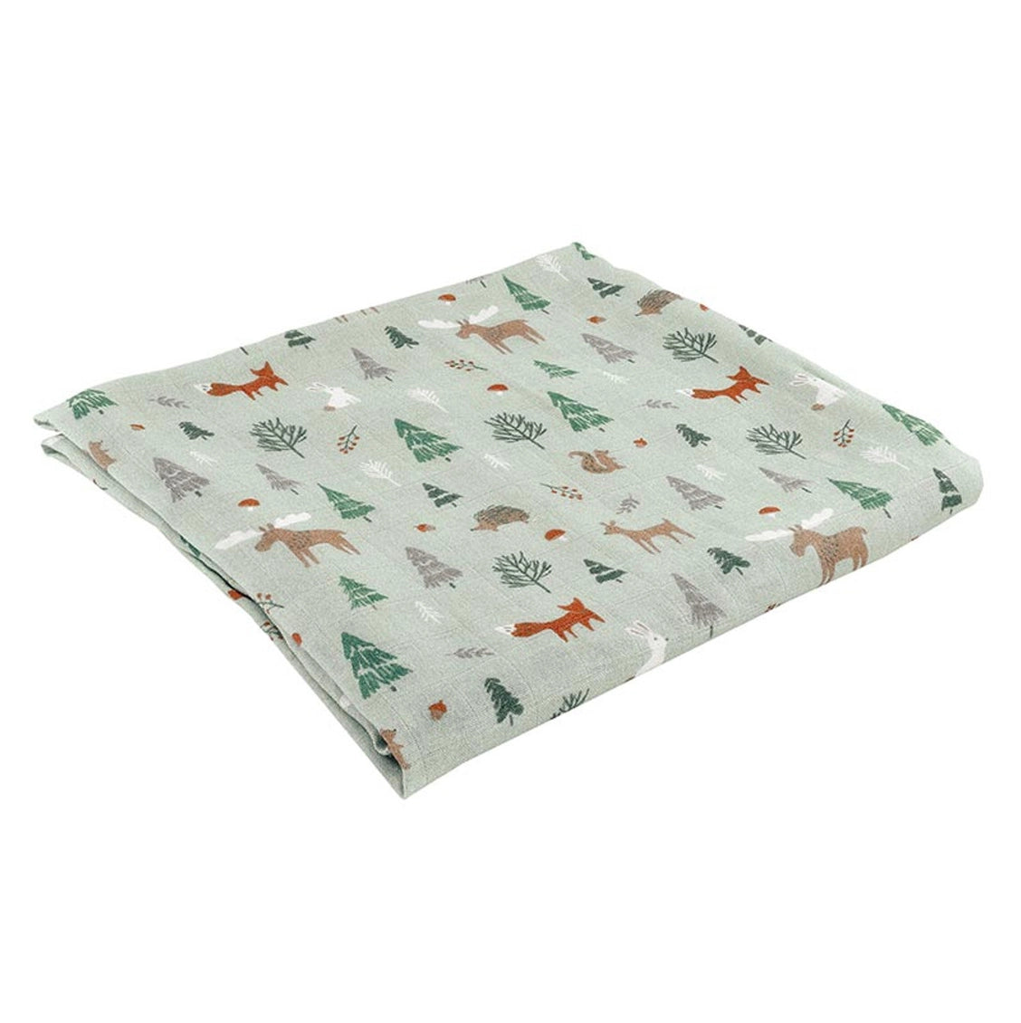 Swaddles with Plush Rattle - Woodland