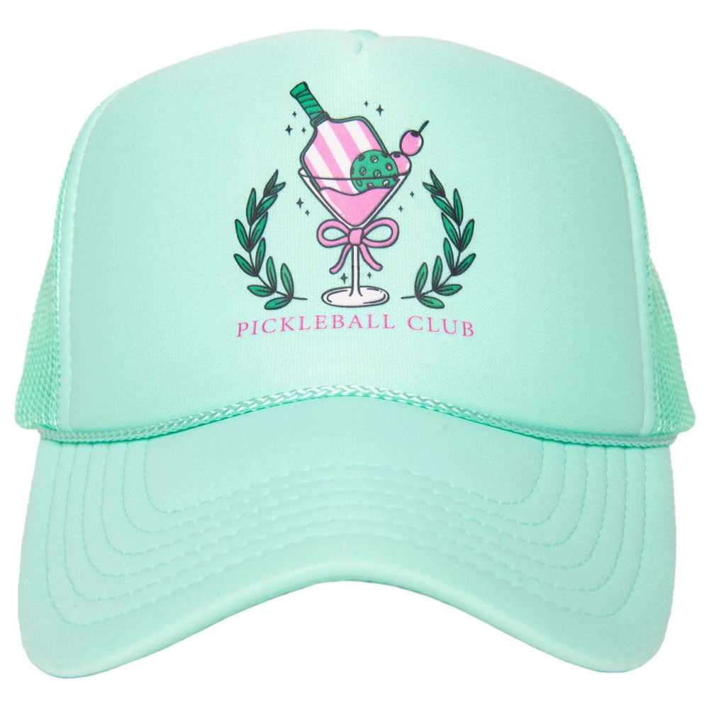 Pickleball Club Martini Foam Trucker Cap