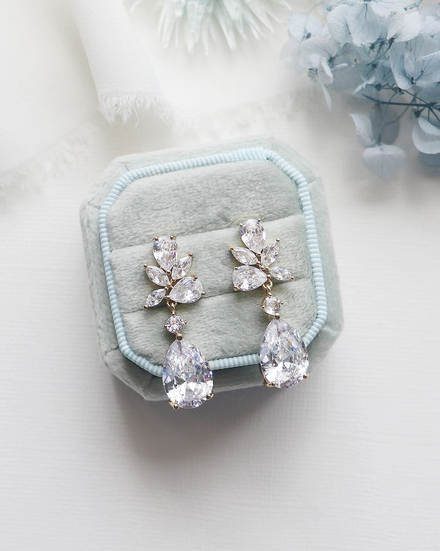 Natalia Cluster Cz Earrings - NY Gift Boutique