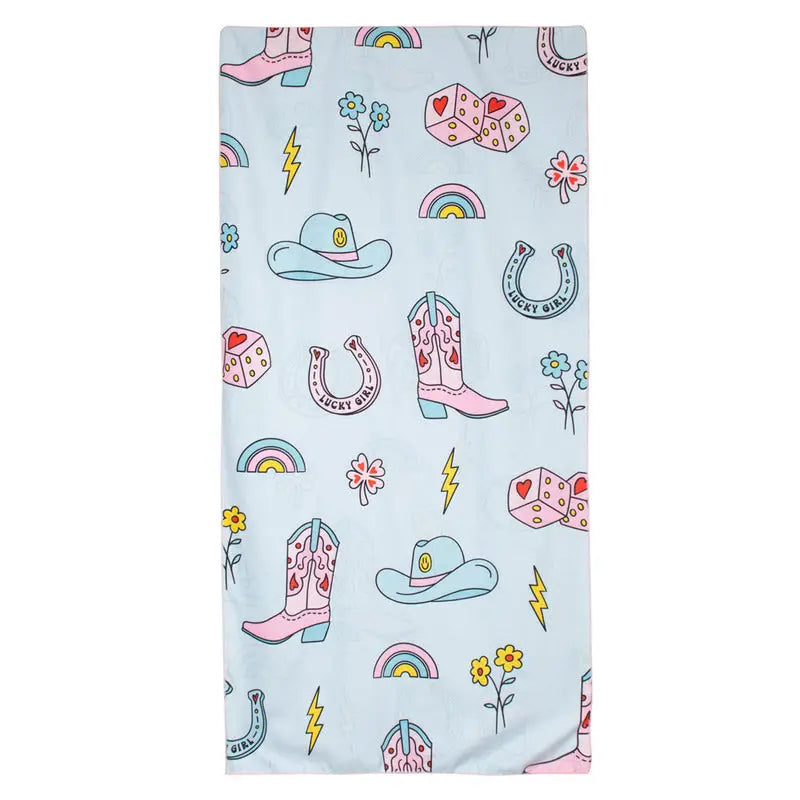 Lucky Cowgirl Quick Dry Towel