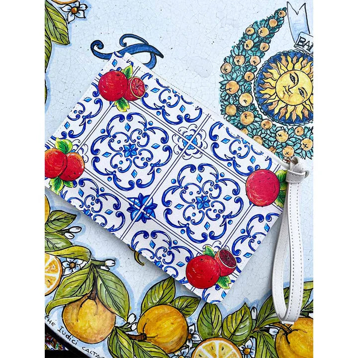 Personalized Caltagirone Arancia Clutch Bag