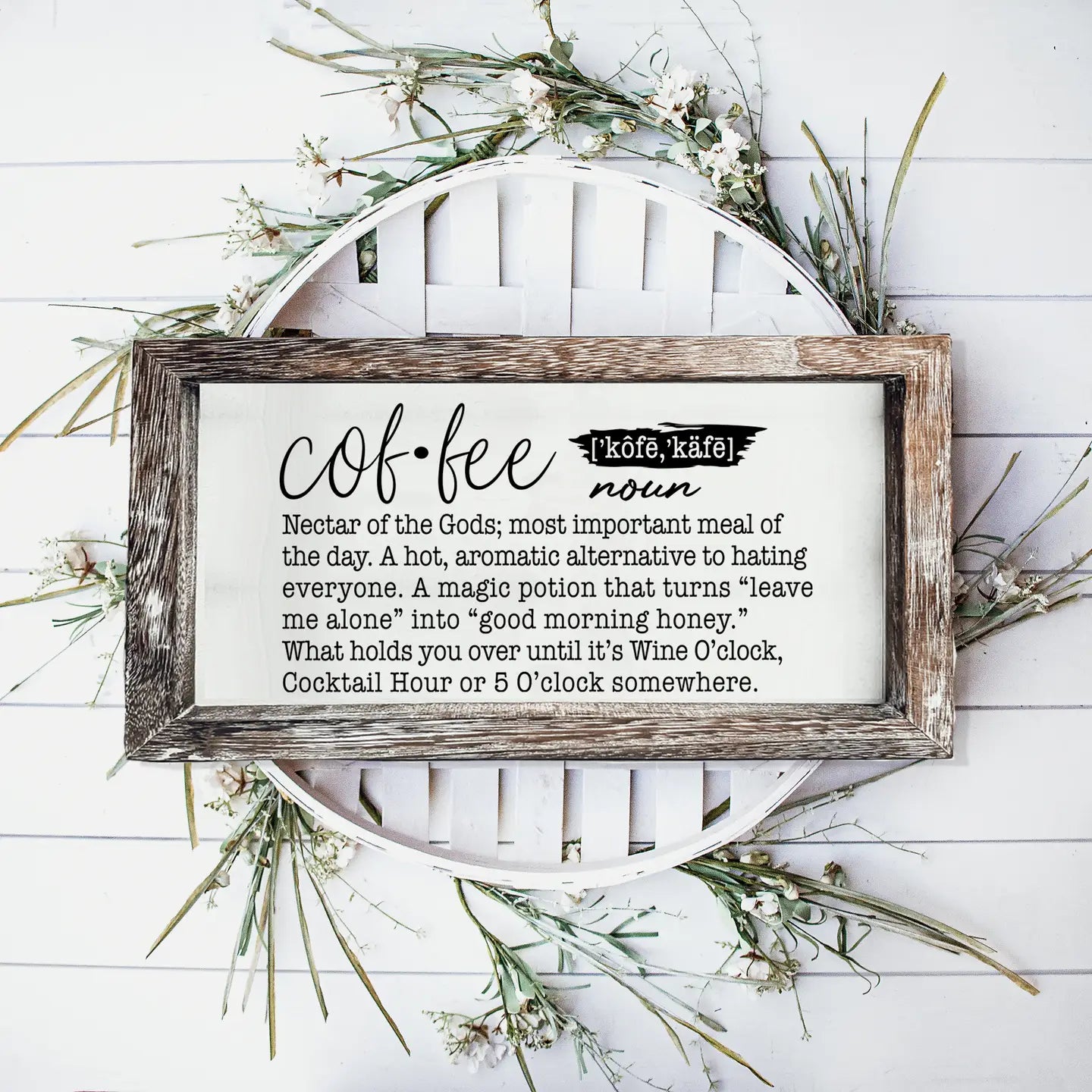 Paulownia Wood Framed Funny Sign - Assorted Designs