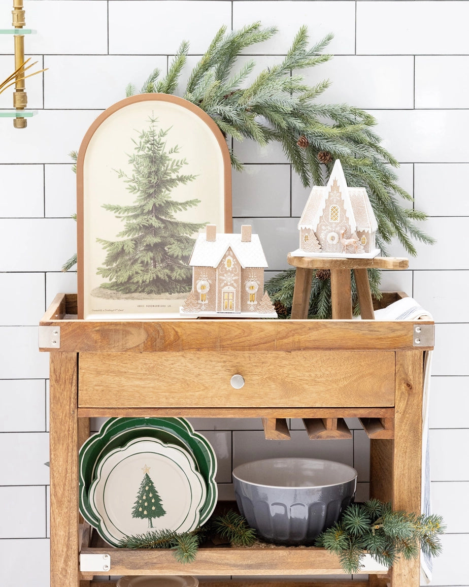 Gingerbread Chalet Village Decor