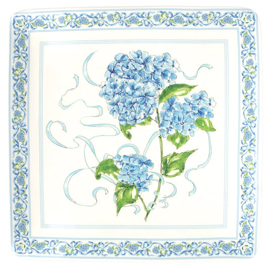 8" Hydrangea Ribbon Ceramic Trivet - Rosanne Beck