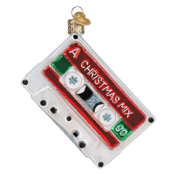 Christmas Mixtape Glass Ornament