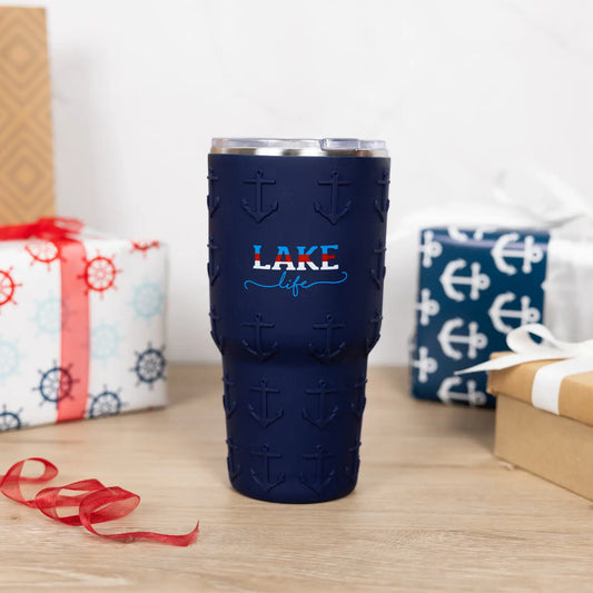Lake Life - 30 oz Travel Tumbler with 3D Silicone Wrap