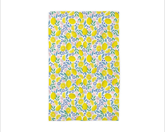 Lemon Berry Citrus Waffle Weave Tea Towel