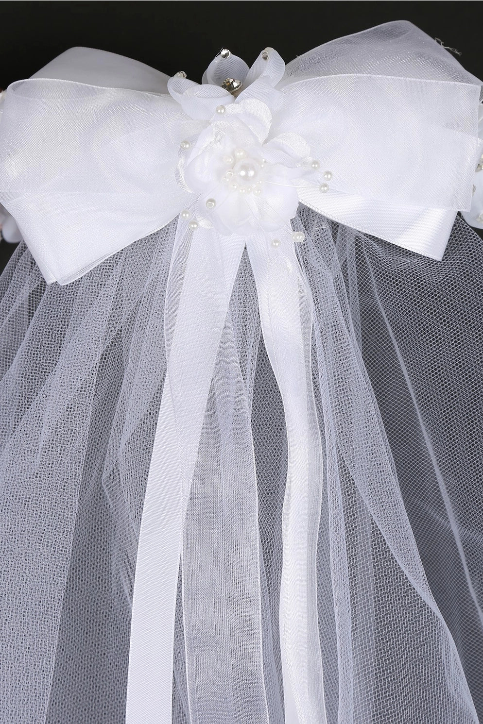 Gem Pearl Flower Crown Veil