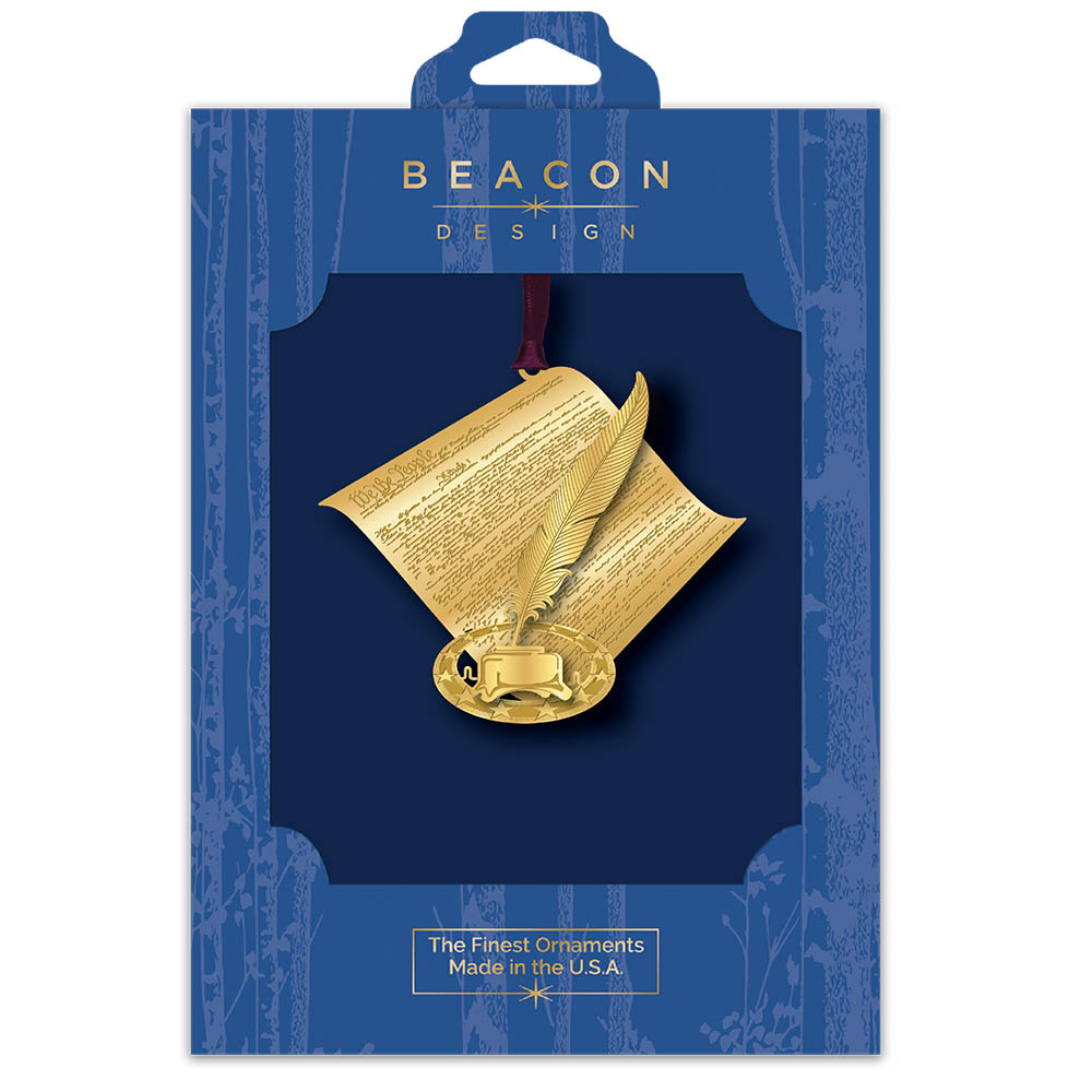 Constitution with Quill Brass Ornament