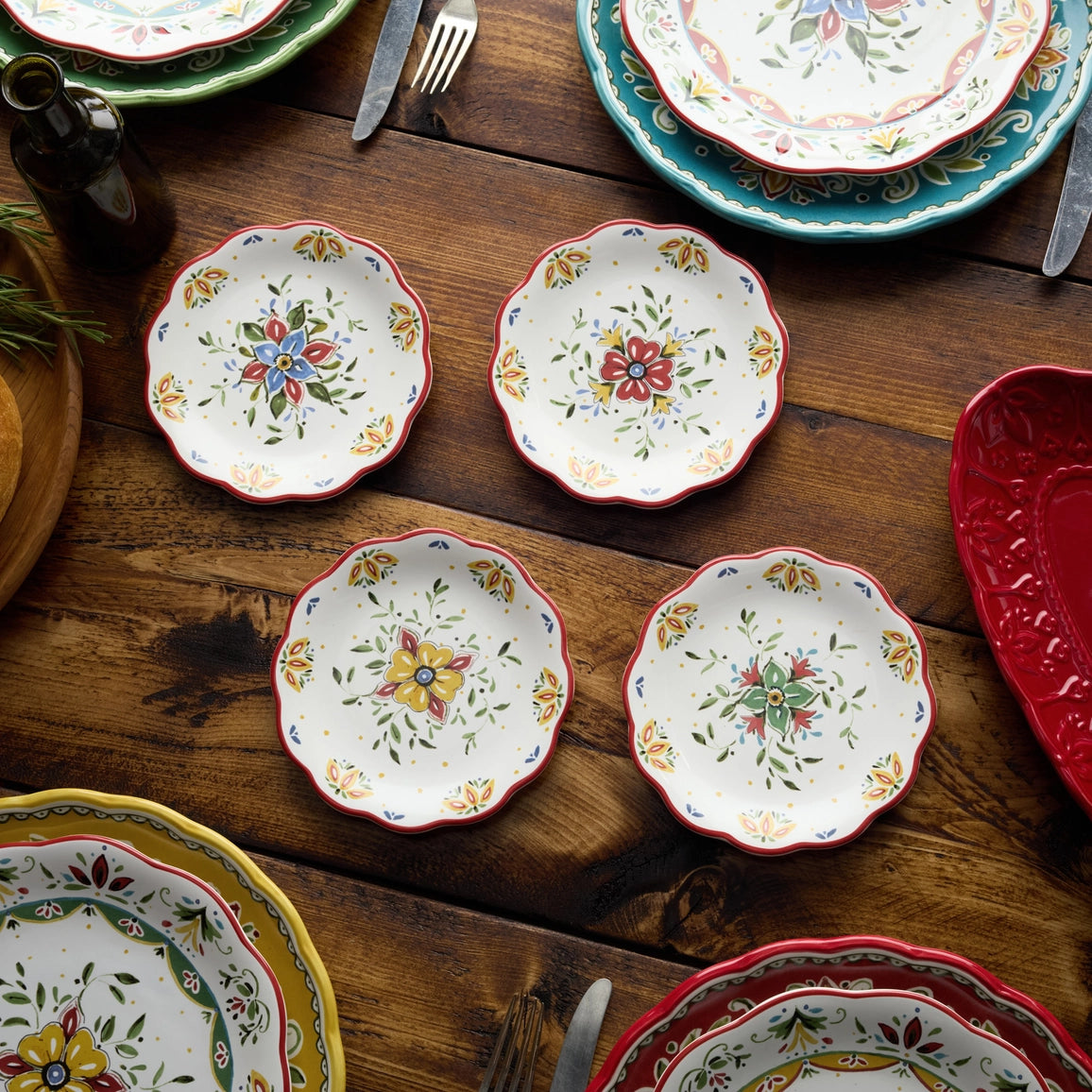 Provence Canape Plates 6in 4 Asst set of 12
