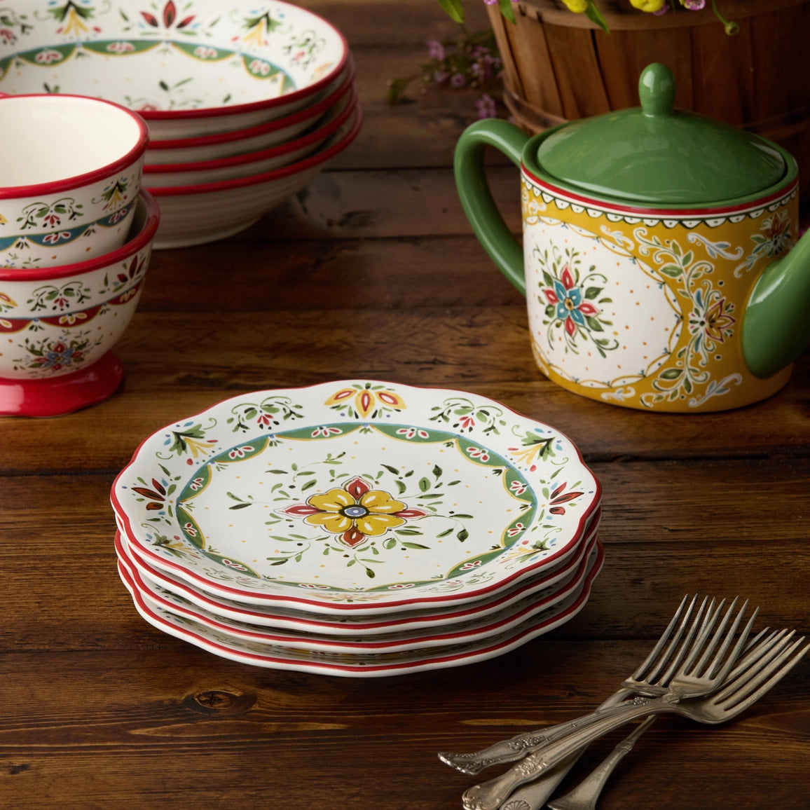 Provence Salad Plate 9in 4 Asst. set of 12