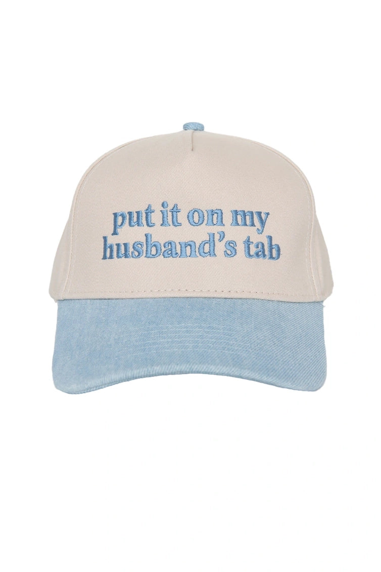 Put It On My Husband's Tab Two-Toned Vintage Hat - NY Gift Boutique
