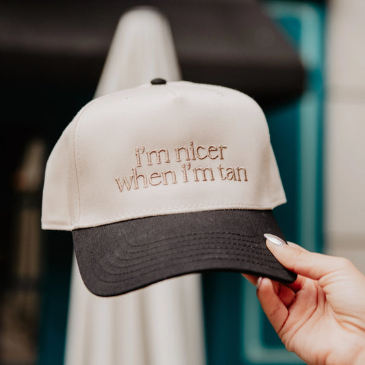 I'm Nicer When I'm Tan Two-Toned Vintage Hat