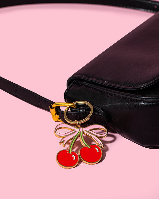 Cherries Enamel Keychain Bag Charm - NY Gift Boutique