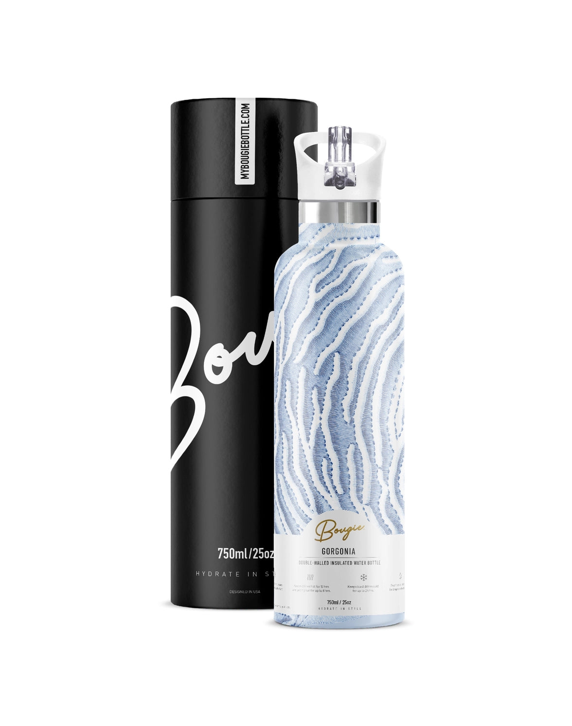 Gorgonia | Nostalgic Reef 25 oz Insulated Water Bottle