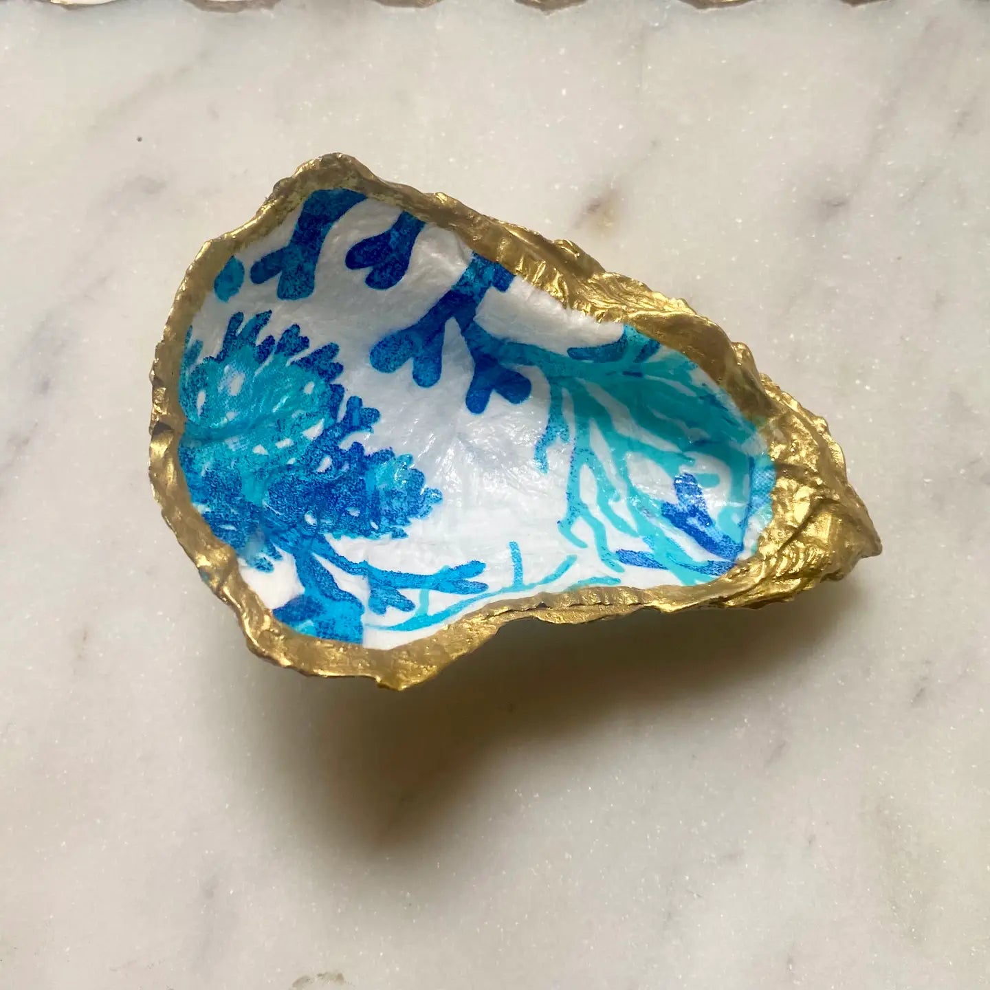 Blue Reef Oyster Shell Jewelry Dish