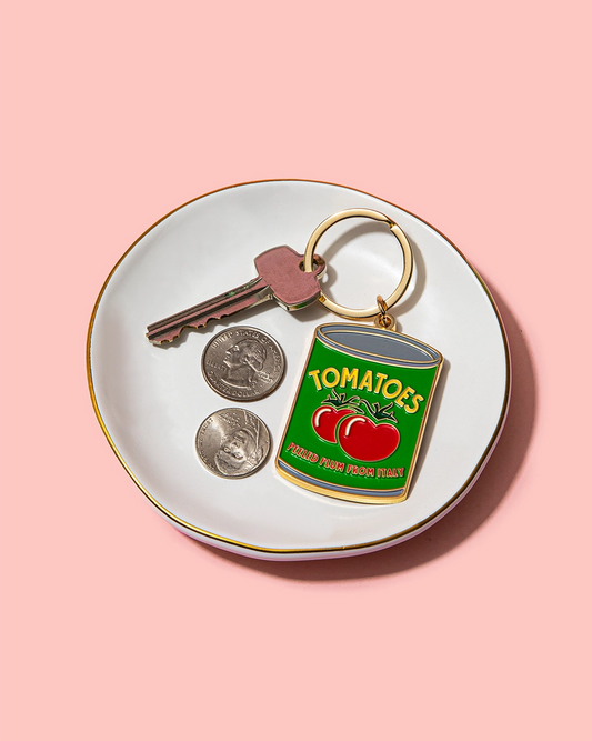 Tomato Can Enamel Keychain Bag Charm - NY Gift Boutique