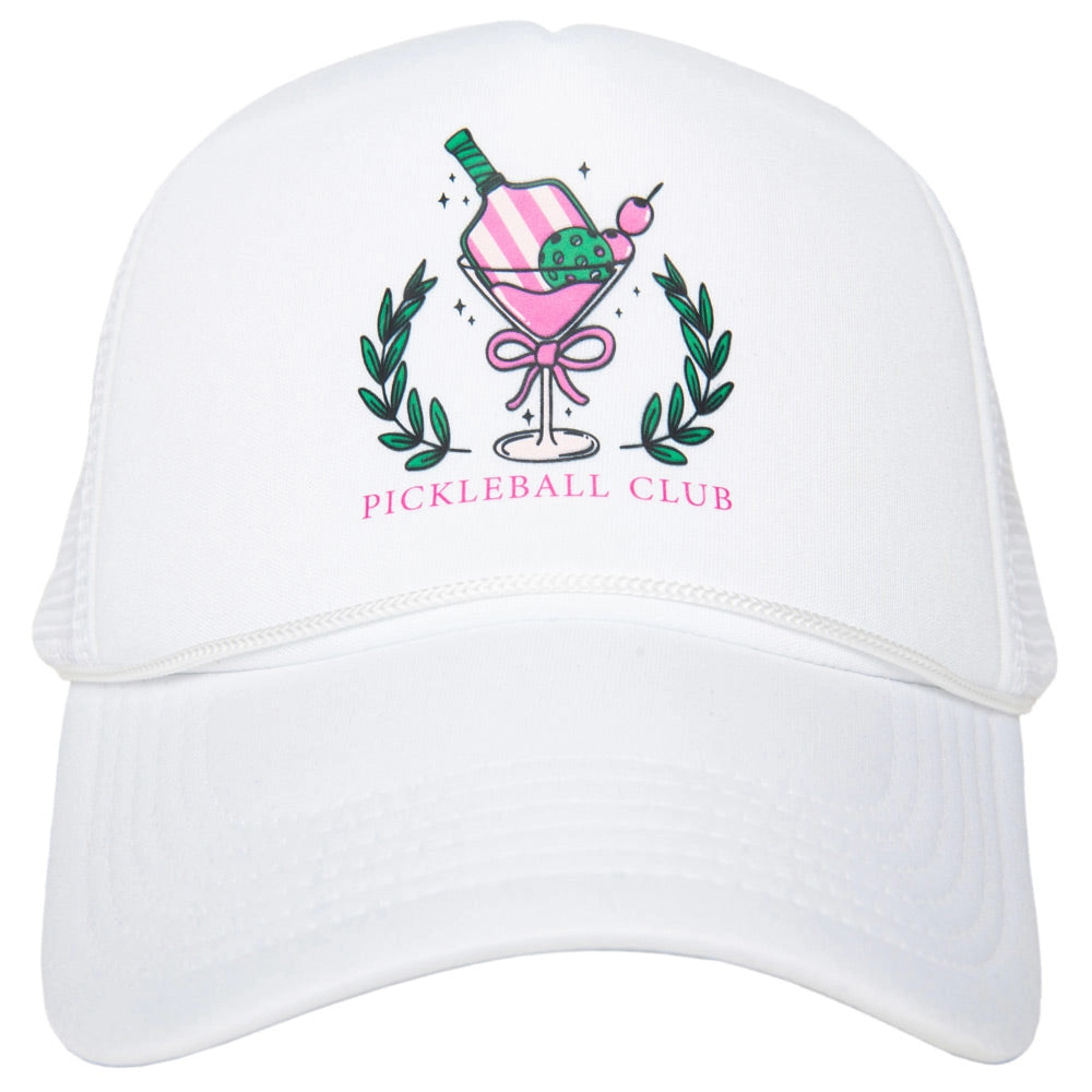 Pickleball Club Martini Foam Trucker Cap