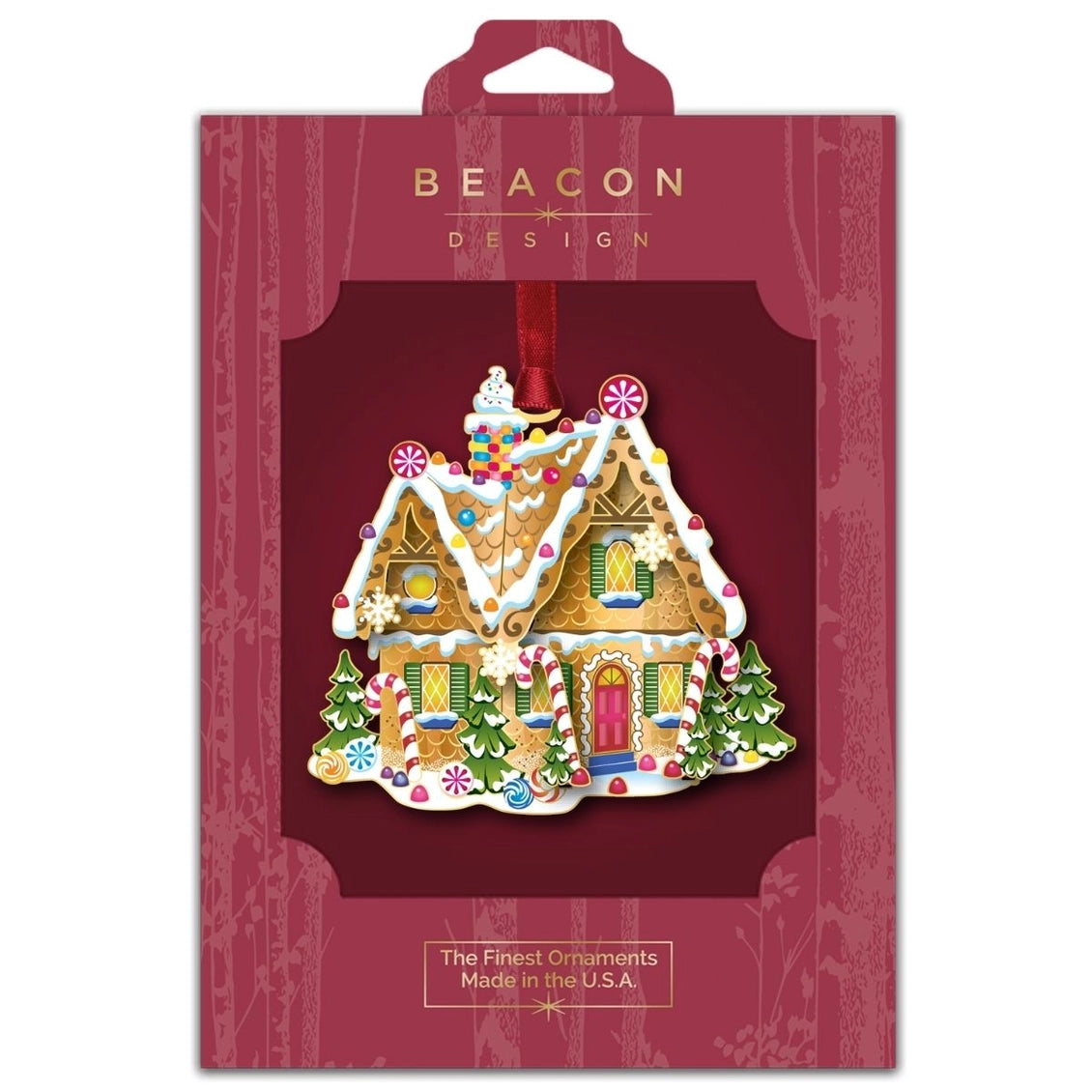 Gingerbread House Brass Ornament