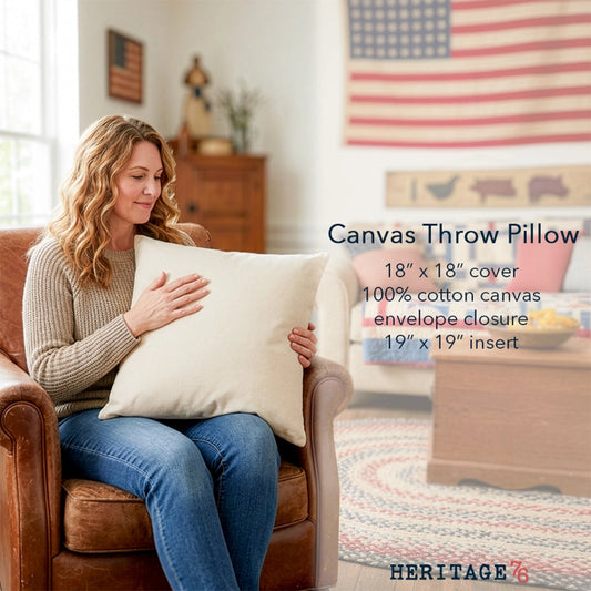 Stars & Stripes - 1776 - Square Canvas Pillow