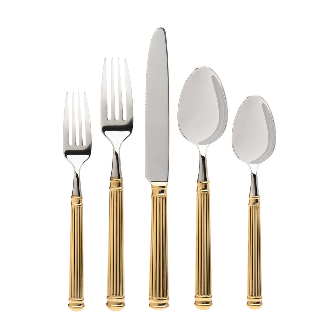 18/10 Colonnade 45 Piece Gold Flatware Set