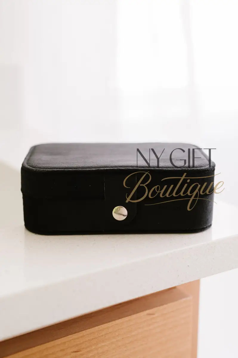 Velvet Jewelry Case - Black Travel Jewelry Case