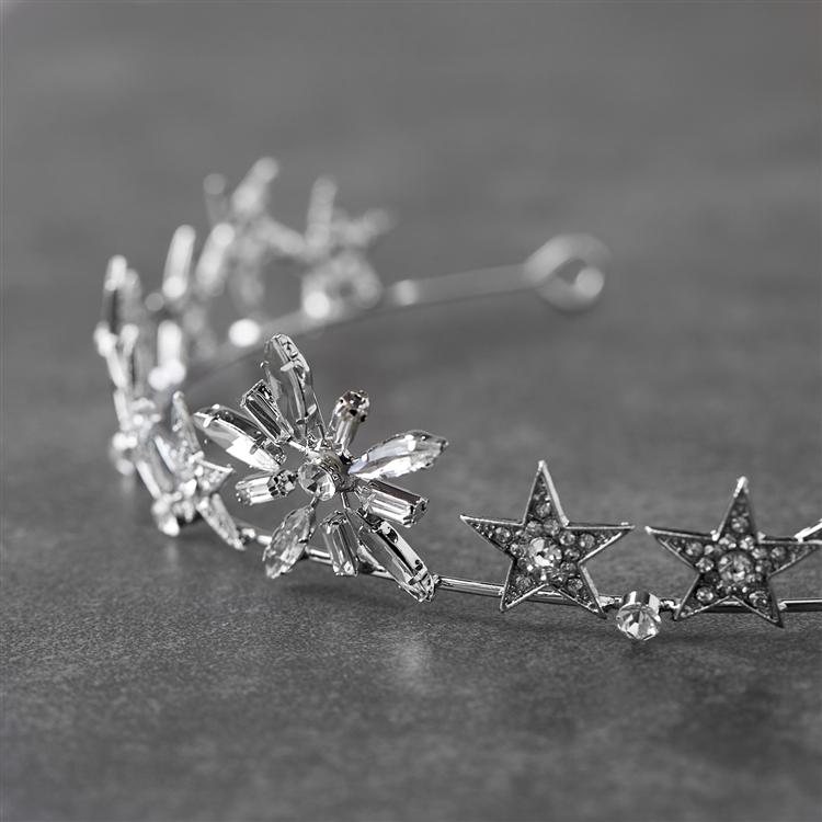 Celestial Stars and Pave Crystal Tiara