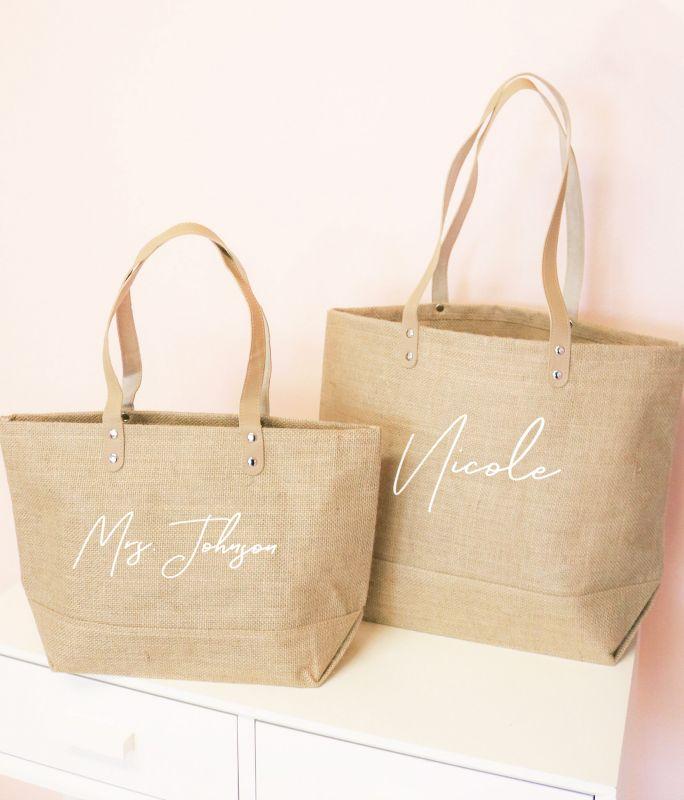 Personalized Jute Tote Bags