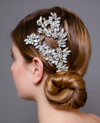 White Opals and Clear Crystals Headpiece