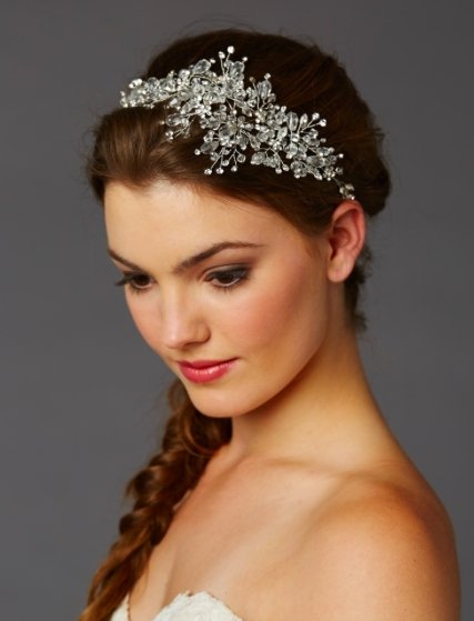 Bridal Hair Vine with Lavish with Crystal Sprays