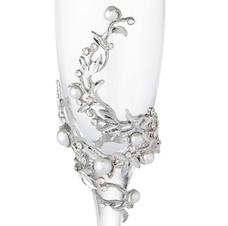 Silver Eleanor Flute (Set of 2) by Olivia Riegel