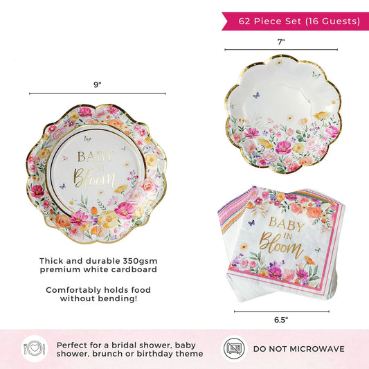 Baby in Bloom 62 pcs Tableware Set