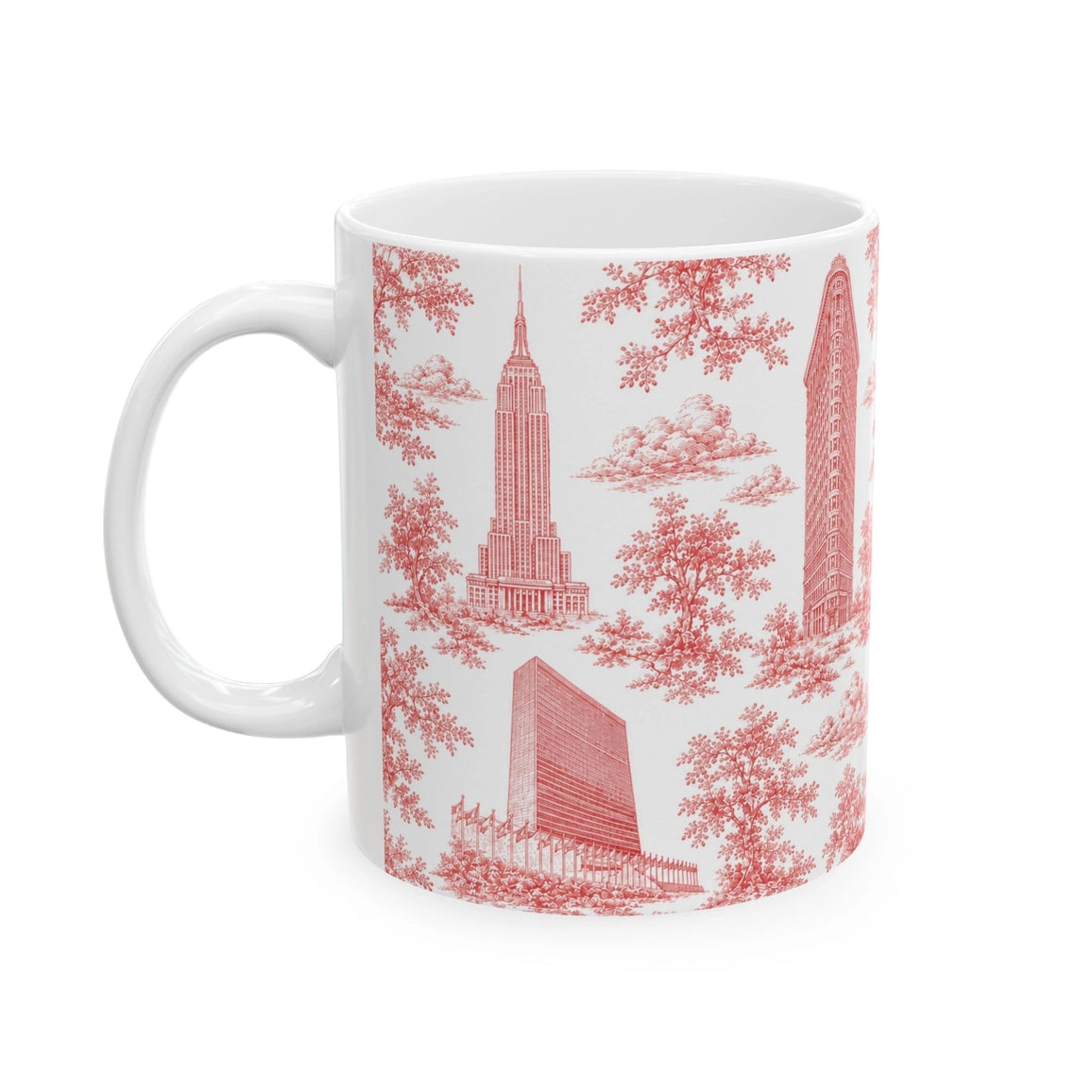Manhattan Toile De Jouy Chinoiserie Ceramic Mug