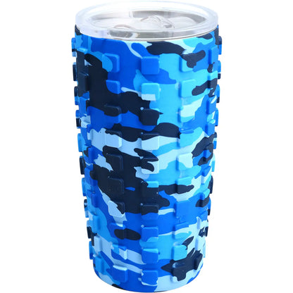 Papa Bear - 20 oz Travel Tumbler with 3D Silicone Wrap