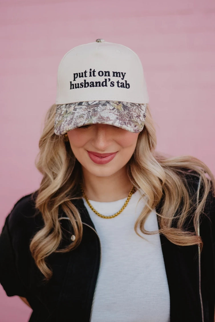 Put It On My Husband's Tab Two-Toned Vintage Hat - NY Gift Boutique