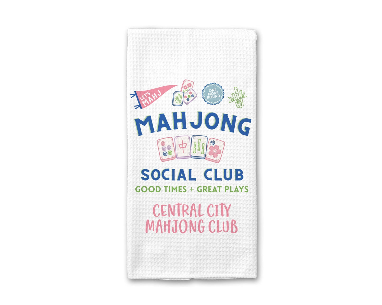 Custom Mahjong Social Club Kitchen Towel – Set of 2