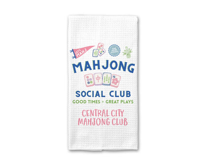 Custom Mahjong Social Club Kitchen Towel – Set of 2