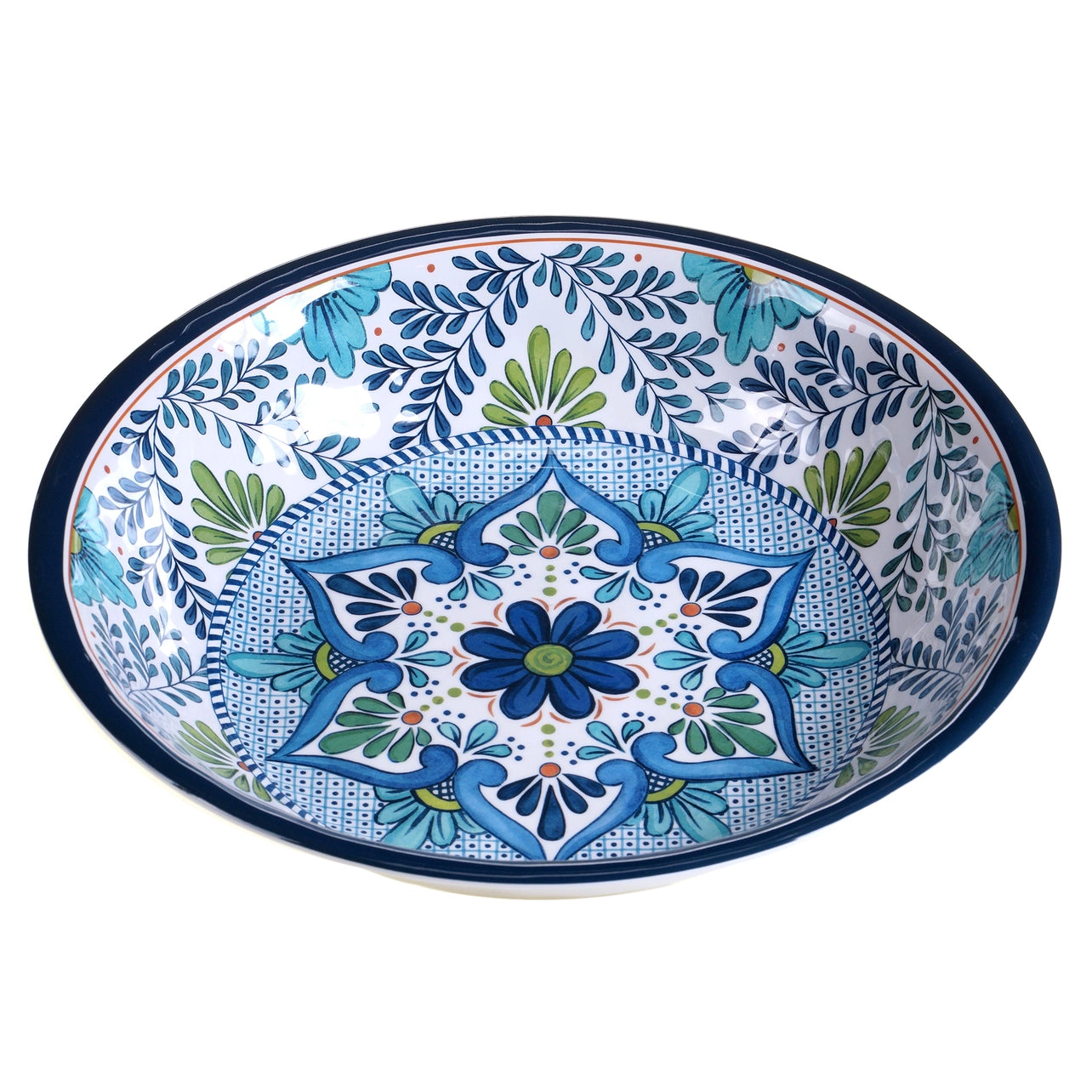 Talavera Melamine Lg Serving Bowl 13.75 in X 2.75 in