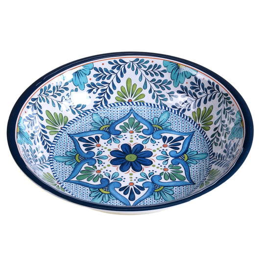 Talavera Melamine Lg Serving Bowl 13.75 in X 2.75 in