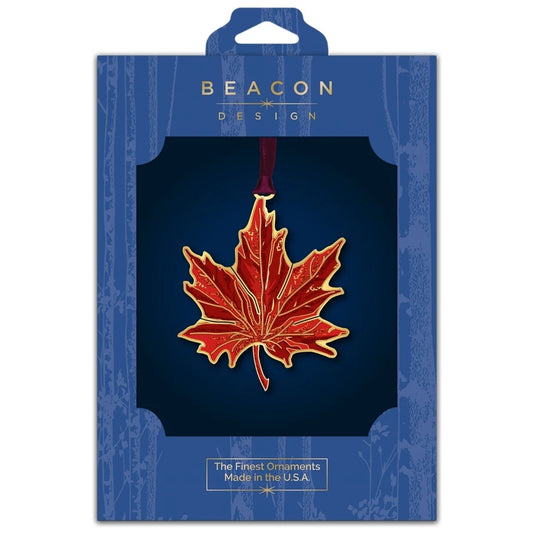 Maple Leaf Brass Ornament