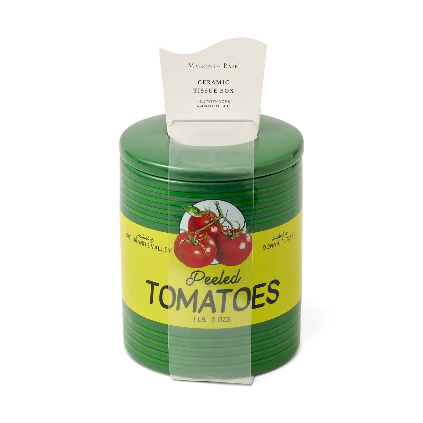 Peeled Tomatoes Ceramic Tissue Box