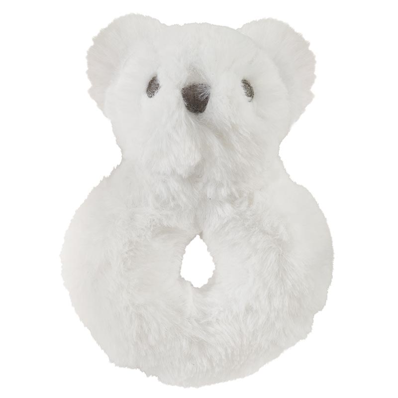 Swaddle Blanket + Plush Bear Rattle - My First Christmas