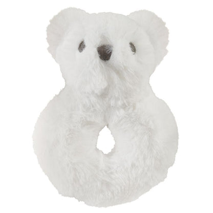 Swaddle Blanket + Plush Bear Rattle - My First Christmas