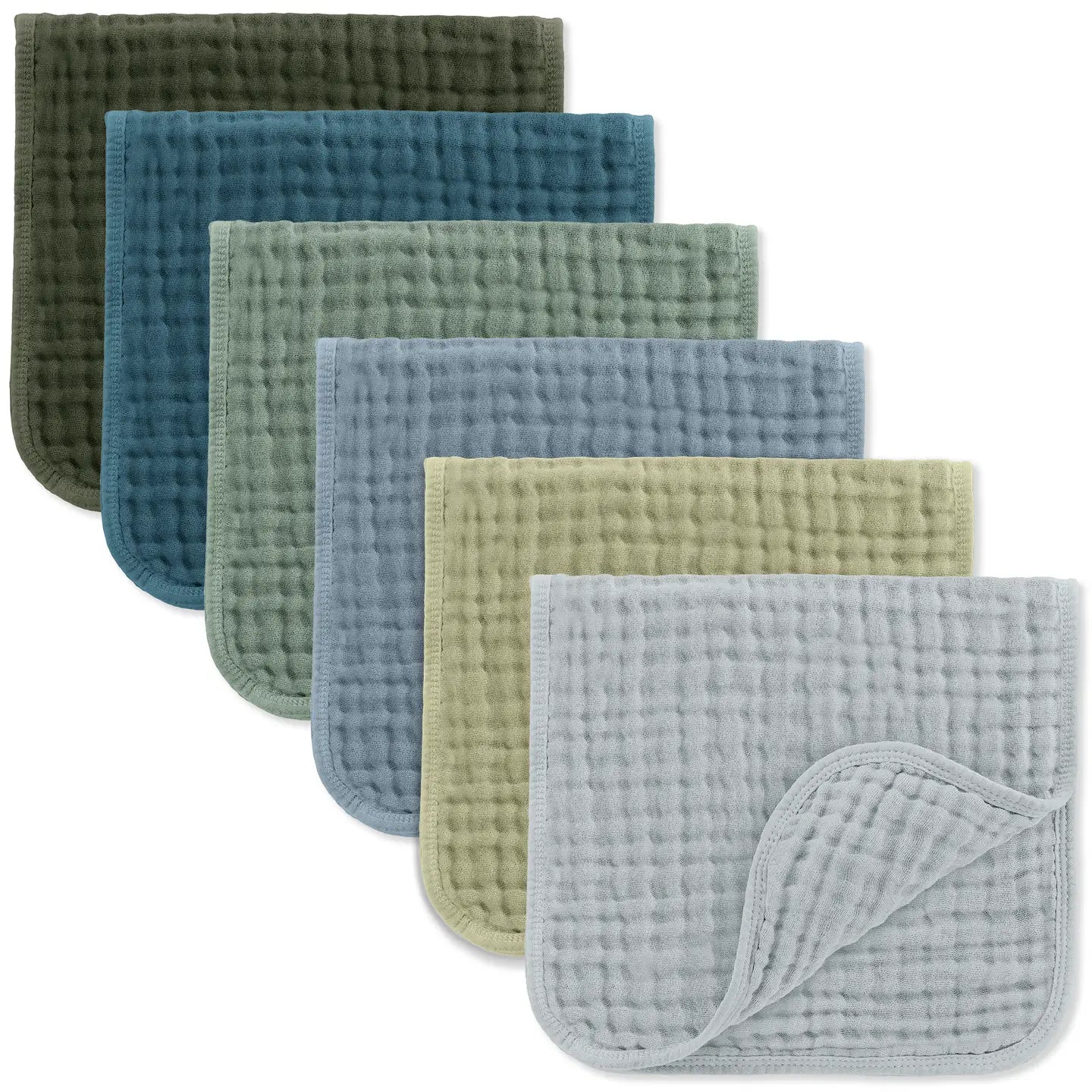Comfy Cubs Muslin Burp Cloths, Pack of 6