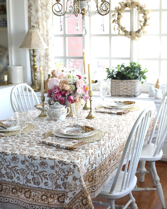 Lilibet Mocha- Tablecloth