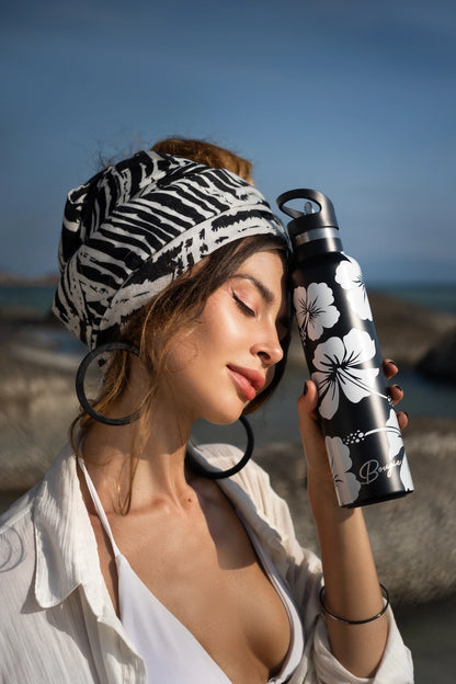 Aloha | 25 oz Insulated Water Bottle Flip' N ' Sip Lid